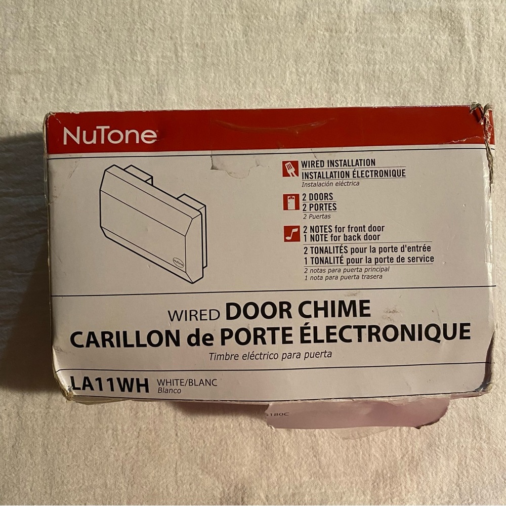 -NuTone LA11WH Wired Door Chime White Color